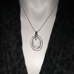 Sterling Silver Oval Necklace
